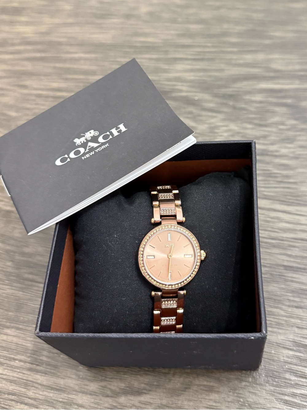 COACH Rose Gold Crystal Watch. NWT